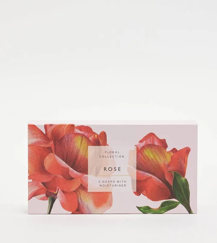 Floral Rose Soap, 3x75g
