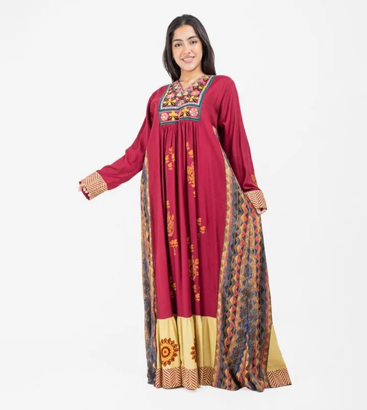 Embroidered Long Sleeves Jalabiya