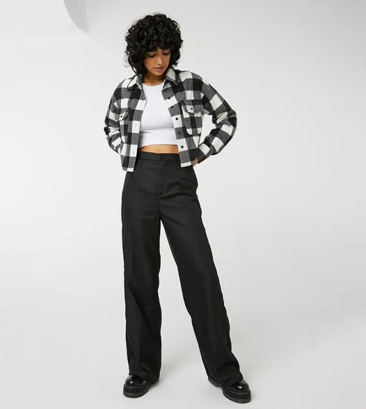 Wide-Leg Dress Pants