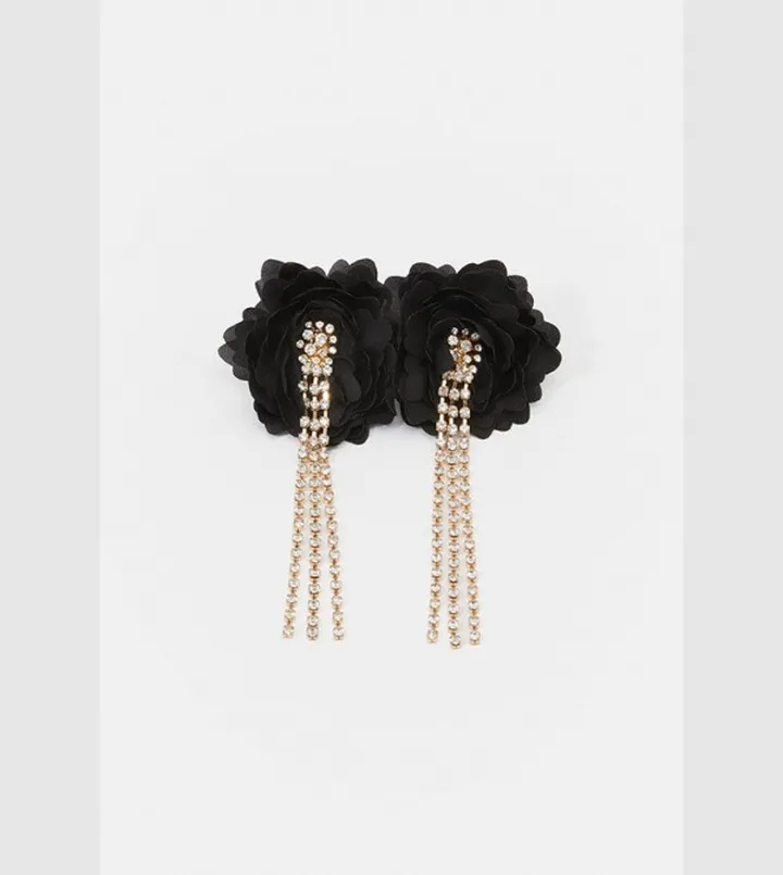 Flower Detail Drop Earrings