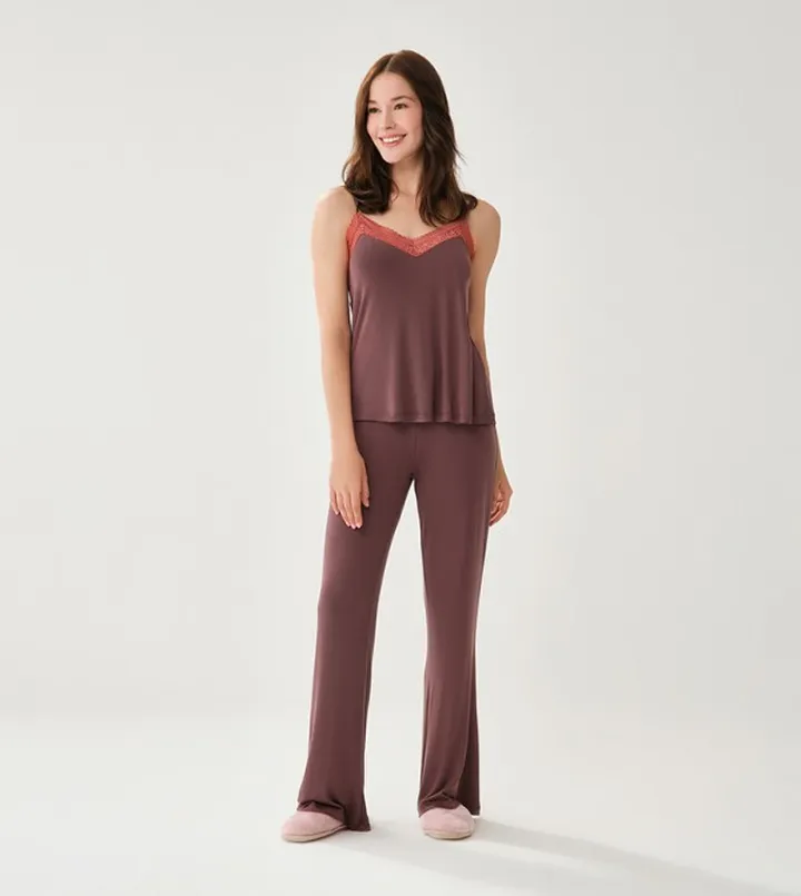 Lace Detailed Pyjama Top