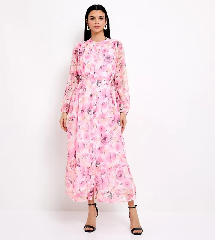 Aero Women's Floral Printed Midi Dress