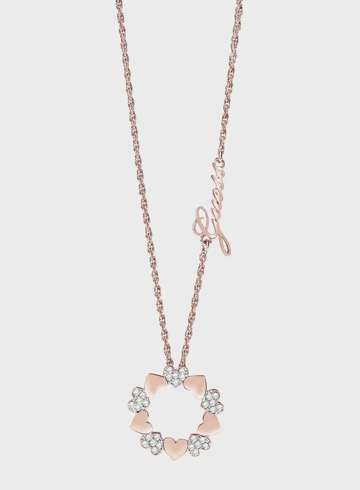 Small Heart Circle Necklace