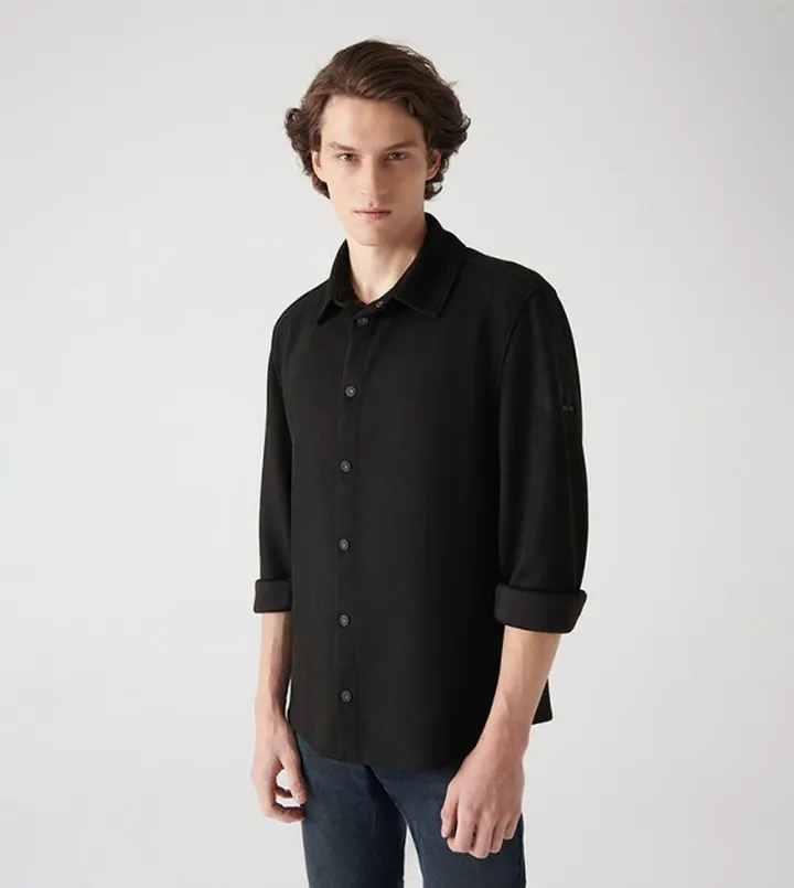 Solid Long Sleeves Cotton Shirt