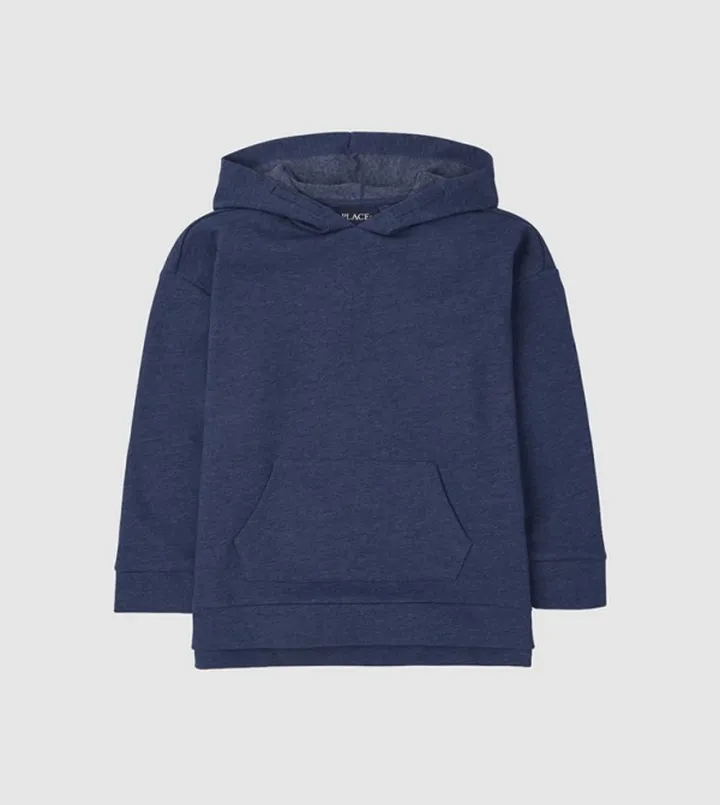 Solid Tunic Hoodie Shirt