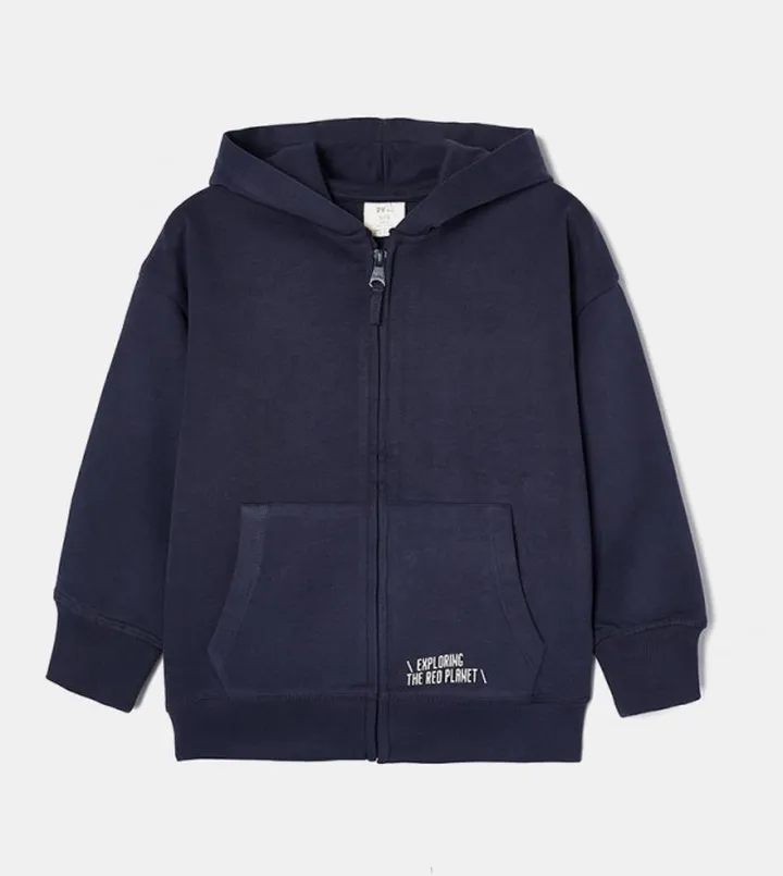 Boys Cotton Zippered Hoodie