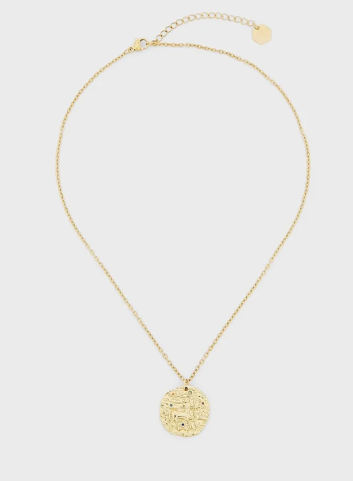 Sagittarius Gold Coin Necklace