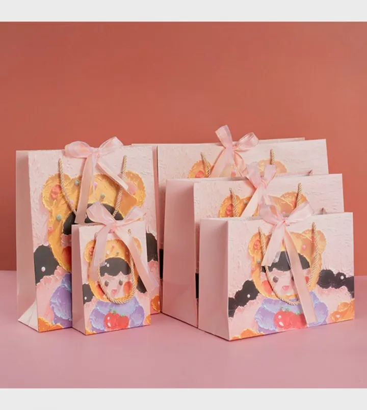 3D Cute Girl Gift Bag-Large 43 x 32 x 14 cm