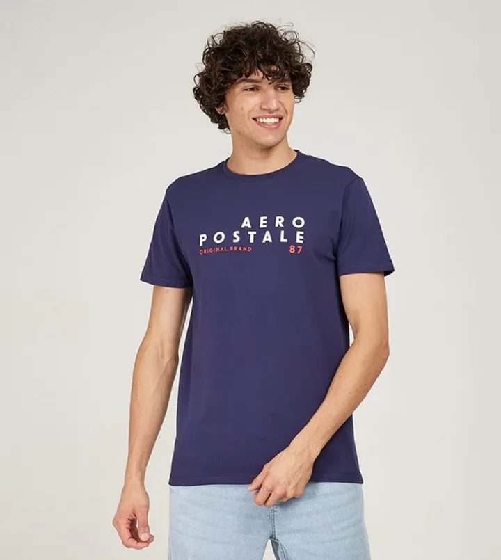 Aero Guys Logo Printed Casual T-Shirt