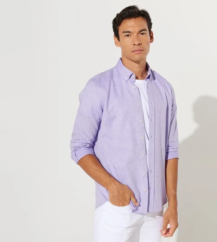 Slim Fit Long Sleeves Cotton Shirt