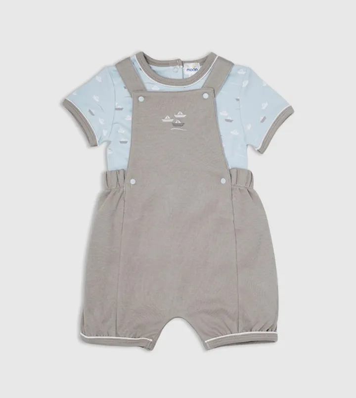 Babygrow Little Boat T-Shirt and Dungarees Set