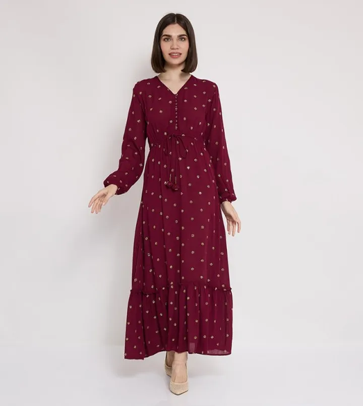 Aero Women's Sequined Maxi Dress
