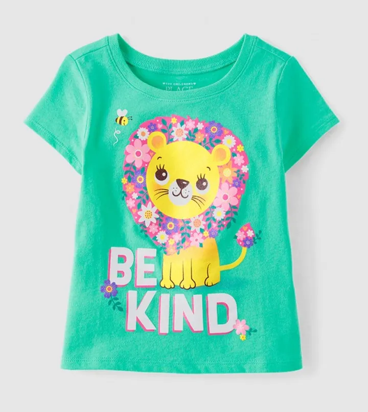 Baby and Toddler Girls Kind Graphic T-Shirt