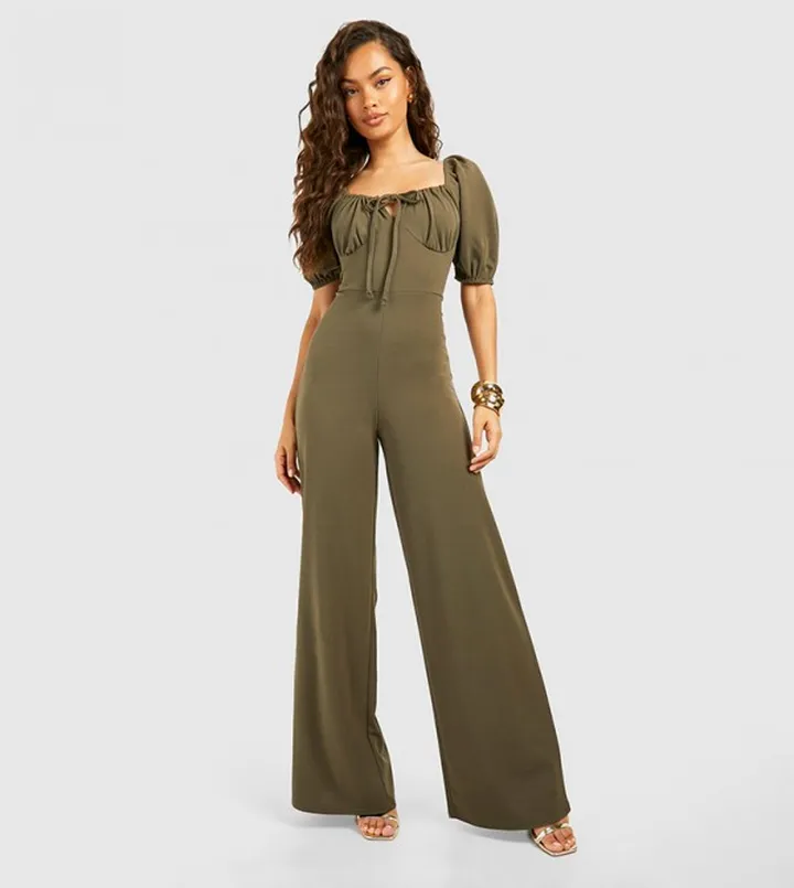 Milkmaid Puff Sleeves Jumpsuit