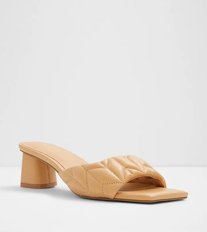 BANARYN Quilted Block Heel Sandals