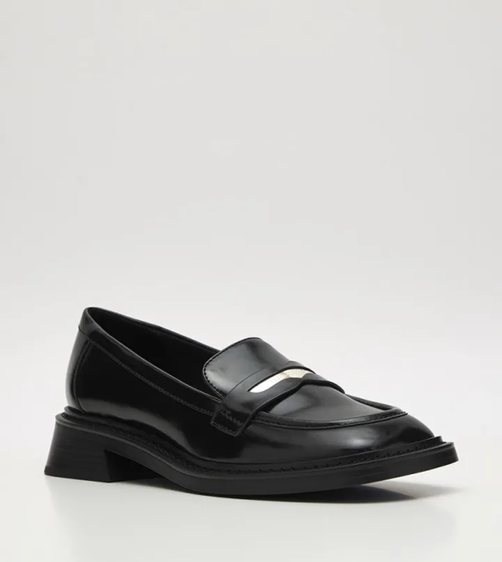 Metallic Heeled Loafers