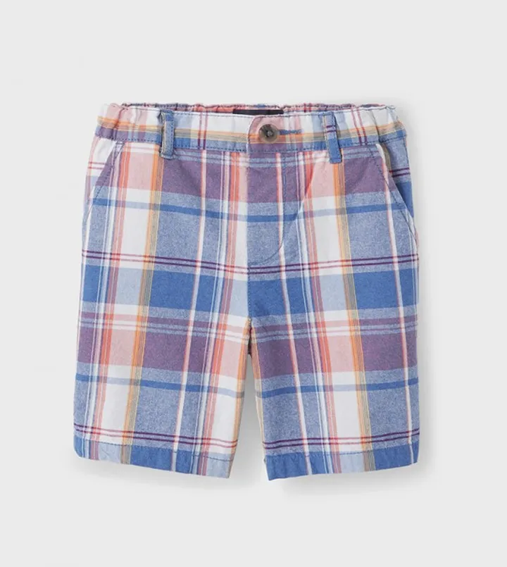 Plaid Chino Shorts