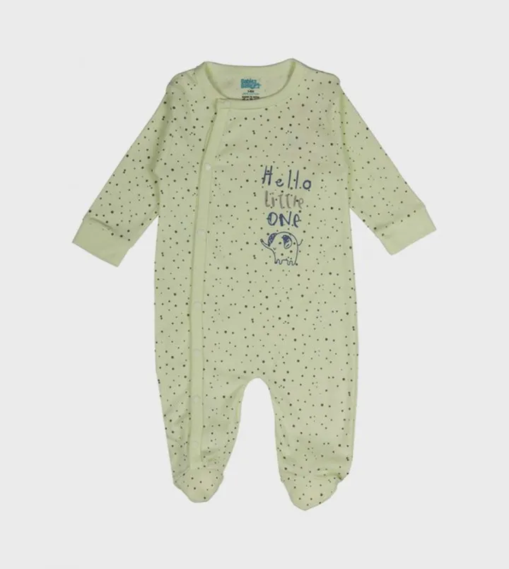Printed Cotton Long Sleeves Sleepsuit