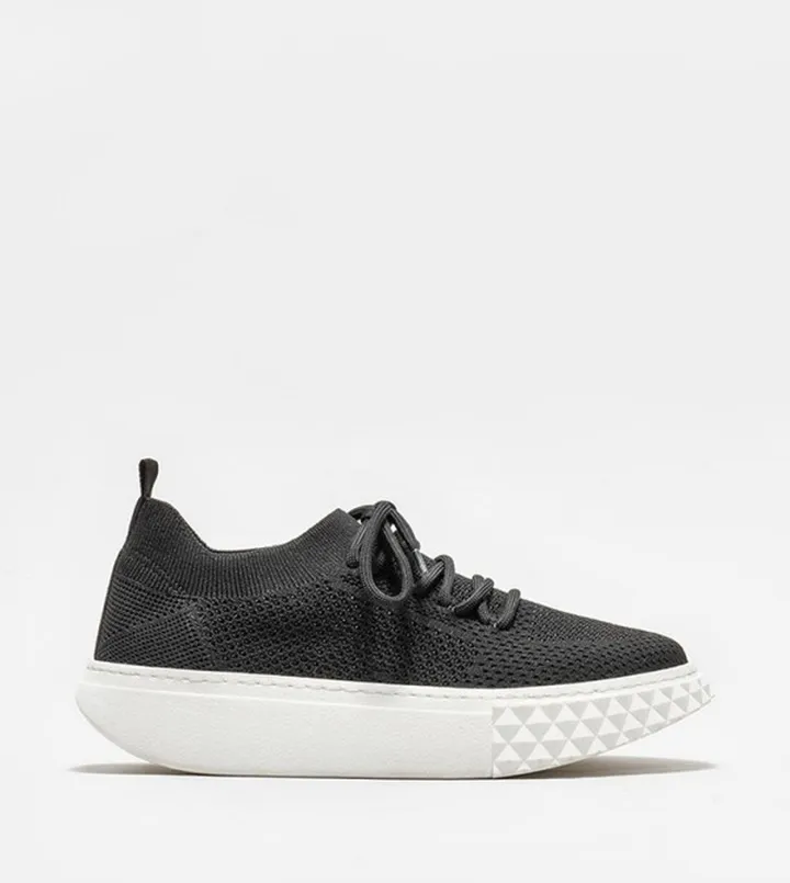 Knitted Lace Up Sneakers