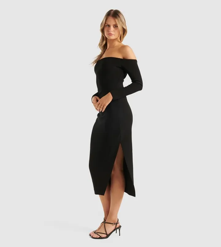 KENNY Off Shoulder Midi Dress