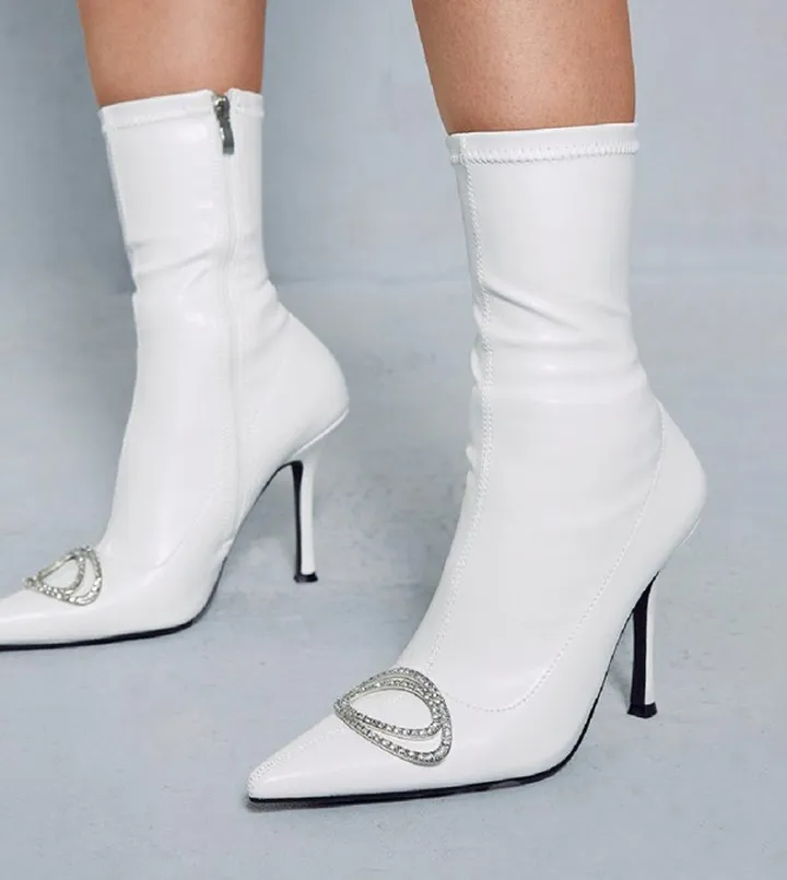 Diamante Buckle Ankle Boots