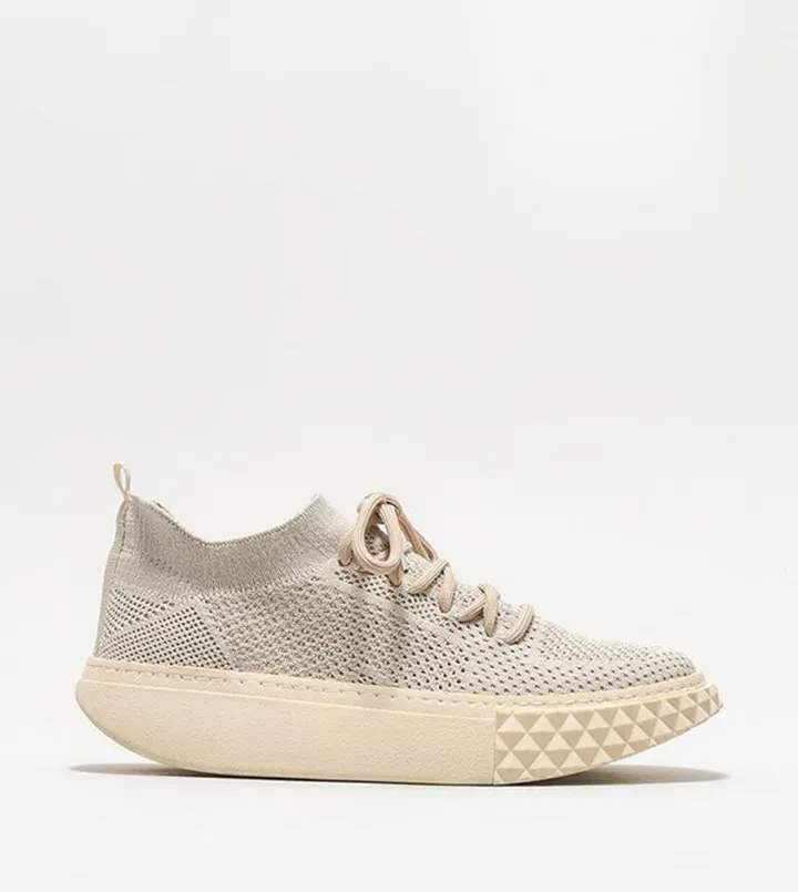 Knitted Lace Up Sneakers