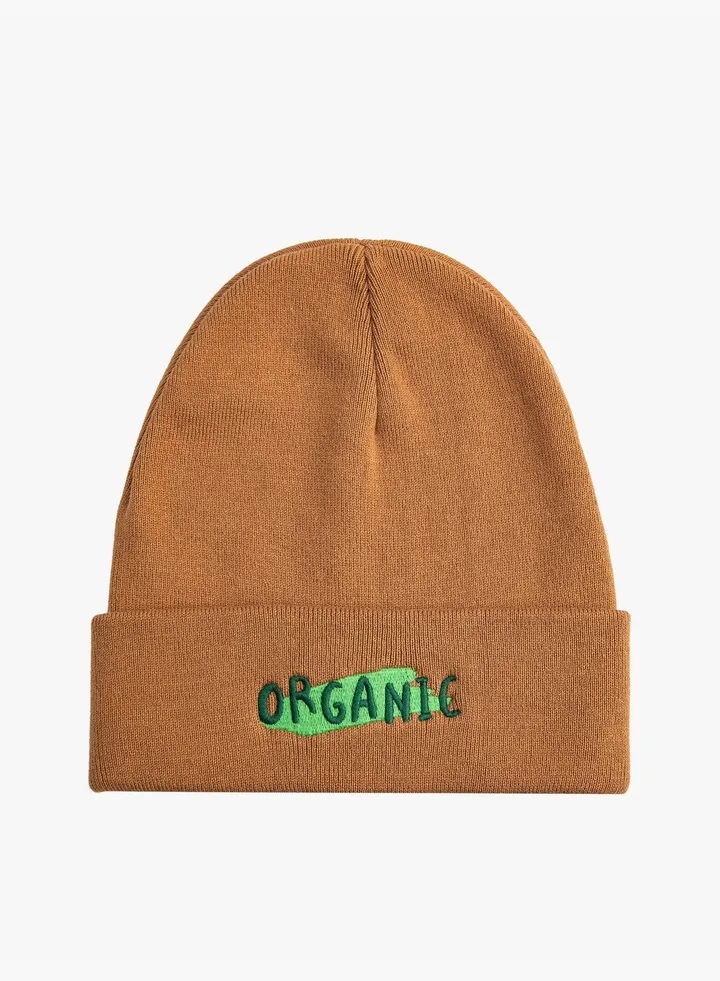 Knit Beanie Embroidered Detail