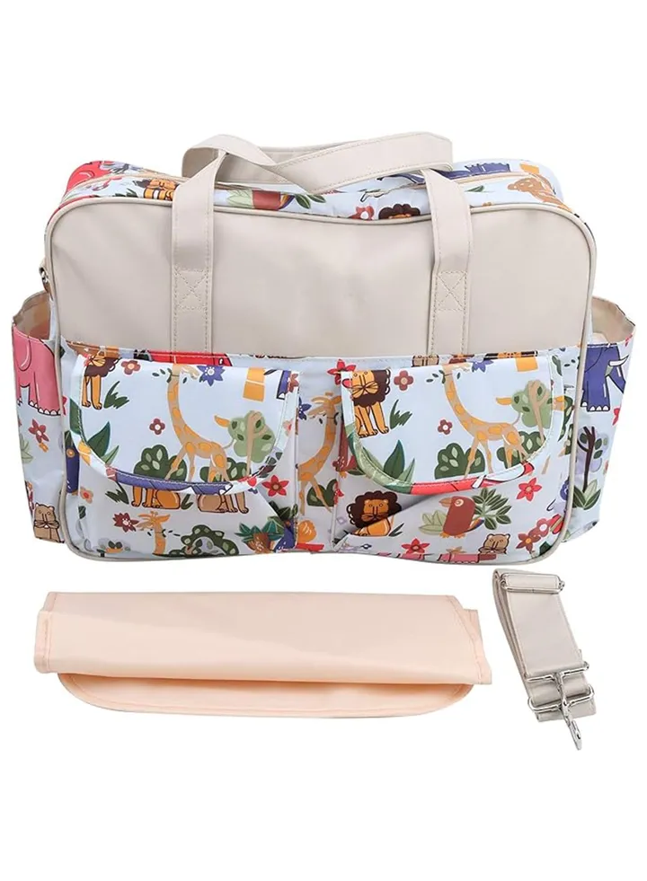 Multifunctional Animal Print Travel Nappy Bag With High-Quality Material