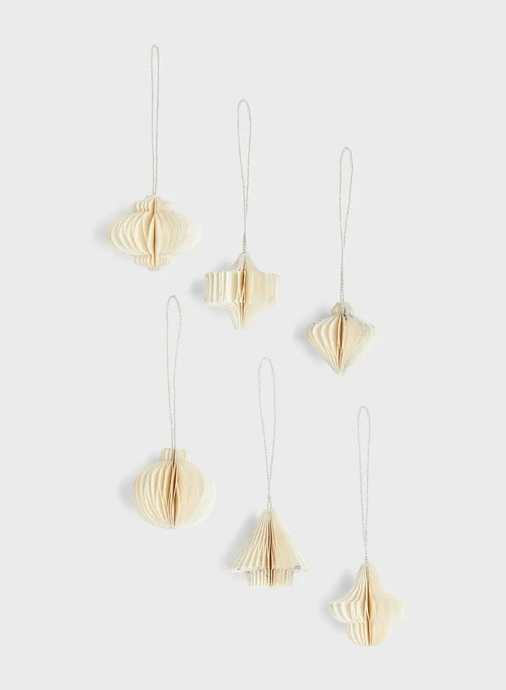 6-Pack Honeycomb Christmas Decorations