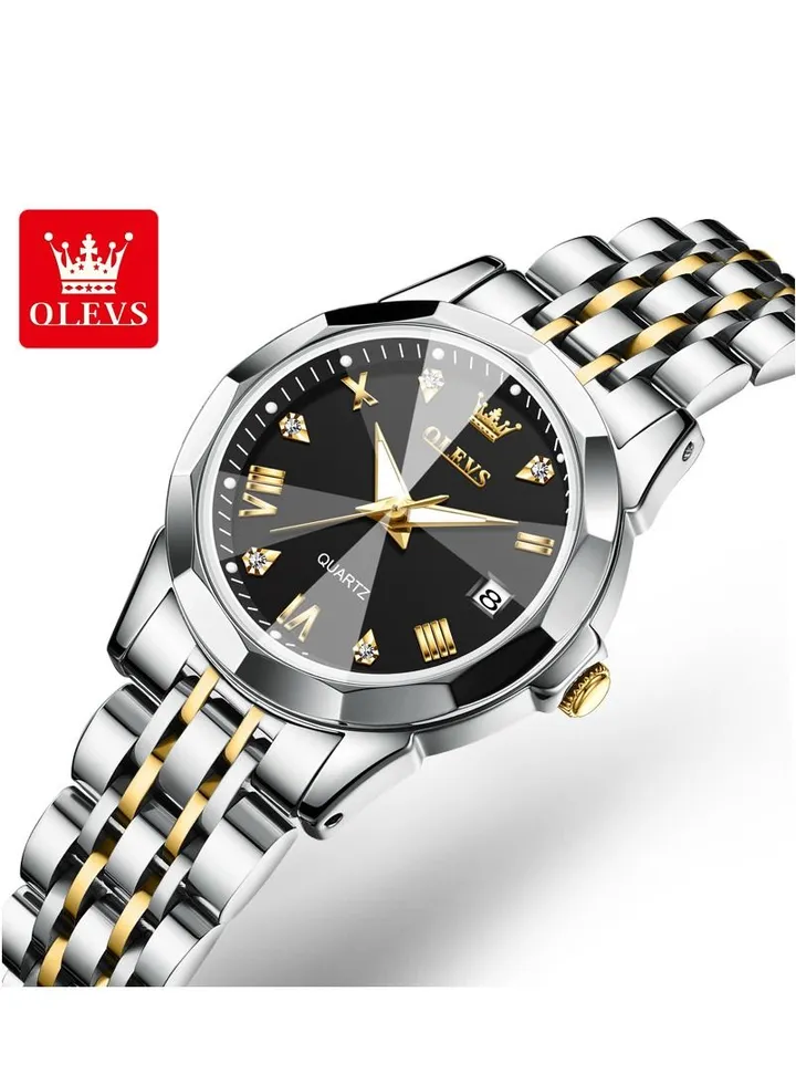 Top Brand Women's Watches Elegant Rhombus Mirror Original Quartz Ladies Wristwatch Stainless Steel Waterproof Luminous New