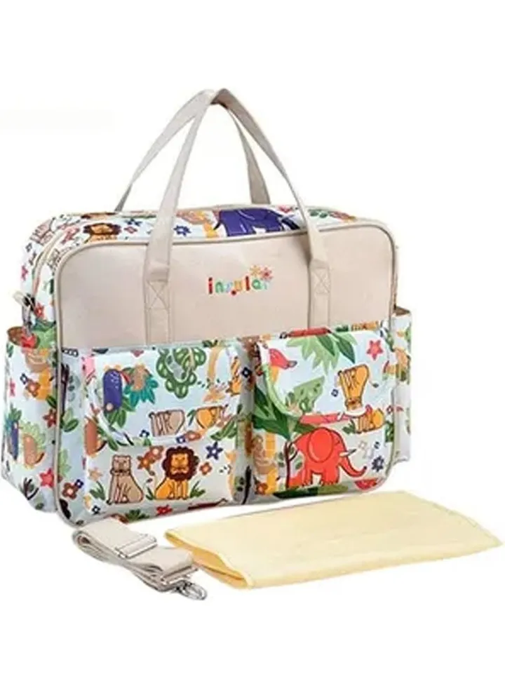 Multifunctional Animal Print Travel Nappy Bag With High Quality Material