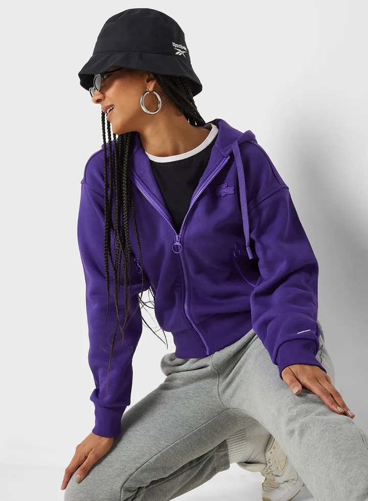 Zip Through Knitted Hoodie