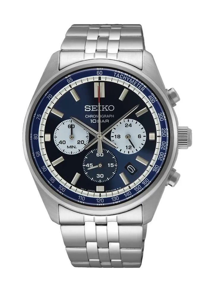 Chronograph Quartz Blue Dial Stainless Steel Men's Watch SSB427P1
