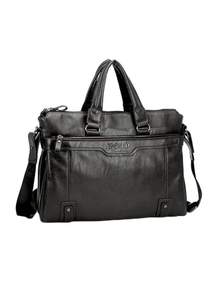 Leather Laptop Bag Black
