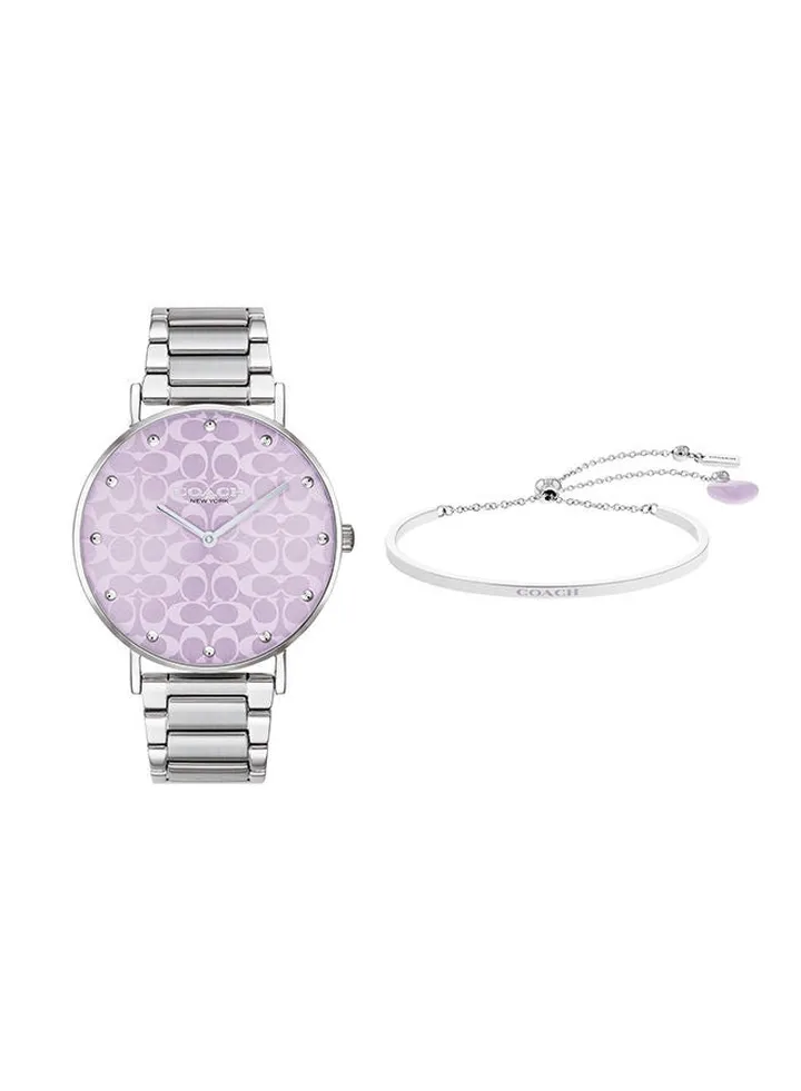 Women Analog Round Shape Stainless Steel Wrist Watch 36 mm