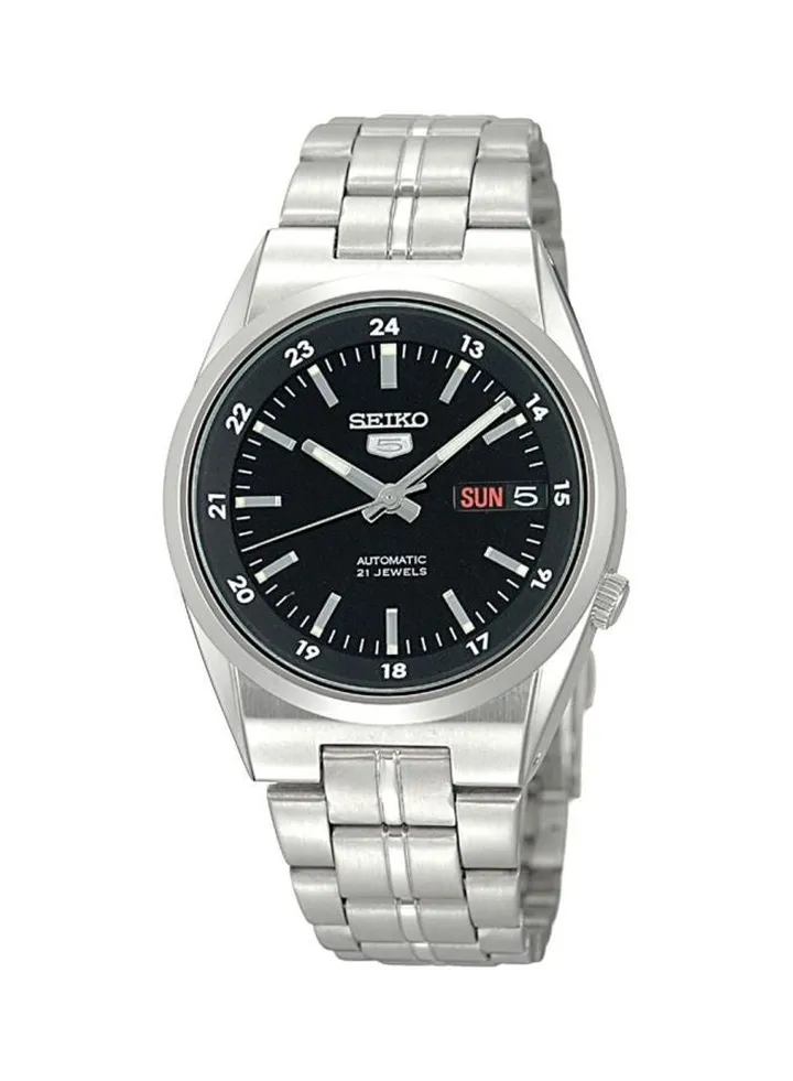men Round Shape Stainless Steel Analog Wrist Watch 35 mm - Silver - SNK567J1