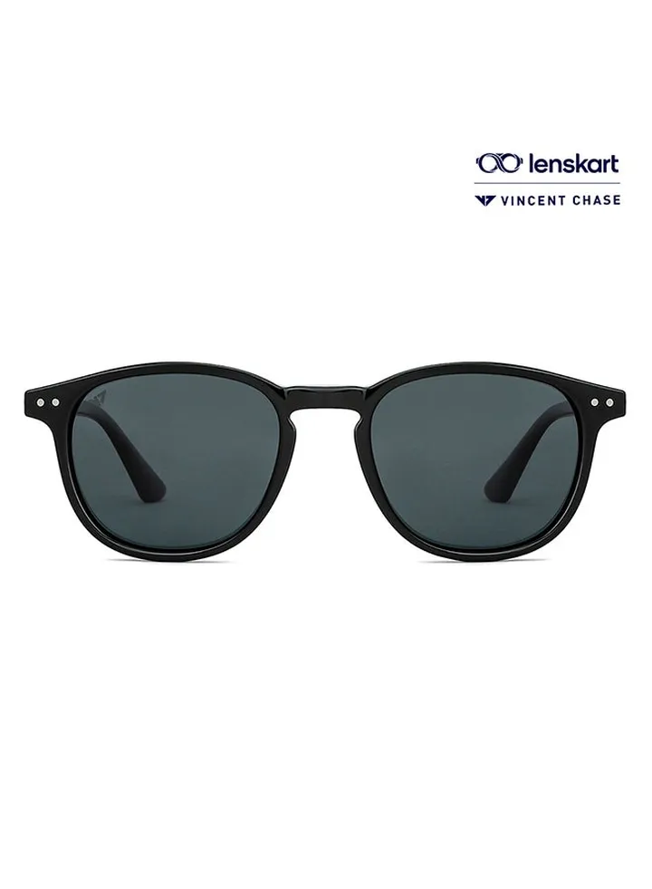Mirage By Lenskart Full Rim Round Polarized & UV Protected Sunglasses For Men & Women - VC S14089