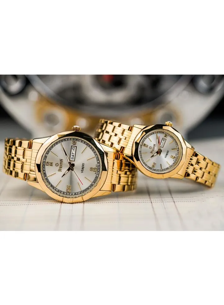 Sveston Couples Gold Band Quartz Watch SV 7411