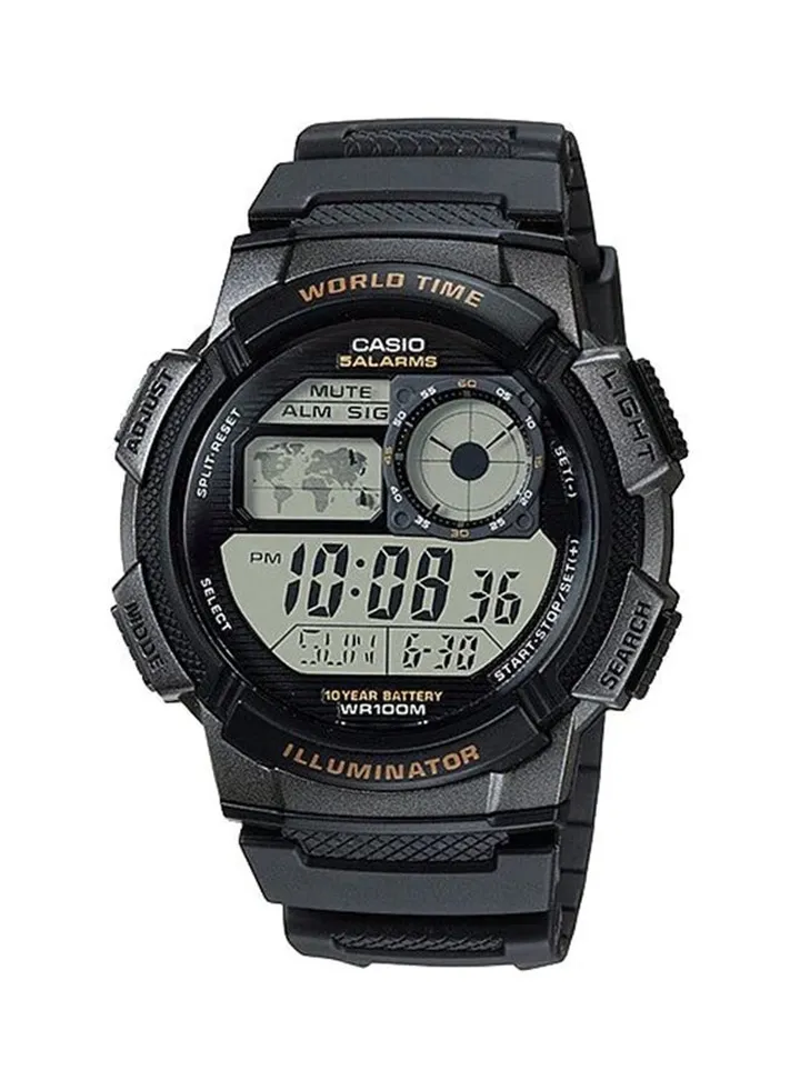Men's Youth Digital Wrist Watch Ae-1000W-1Avdf - 45 mm - Black