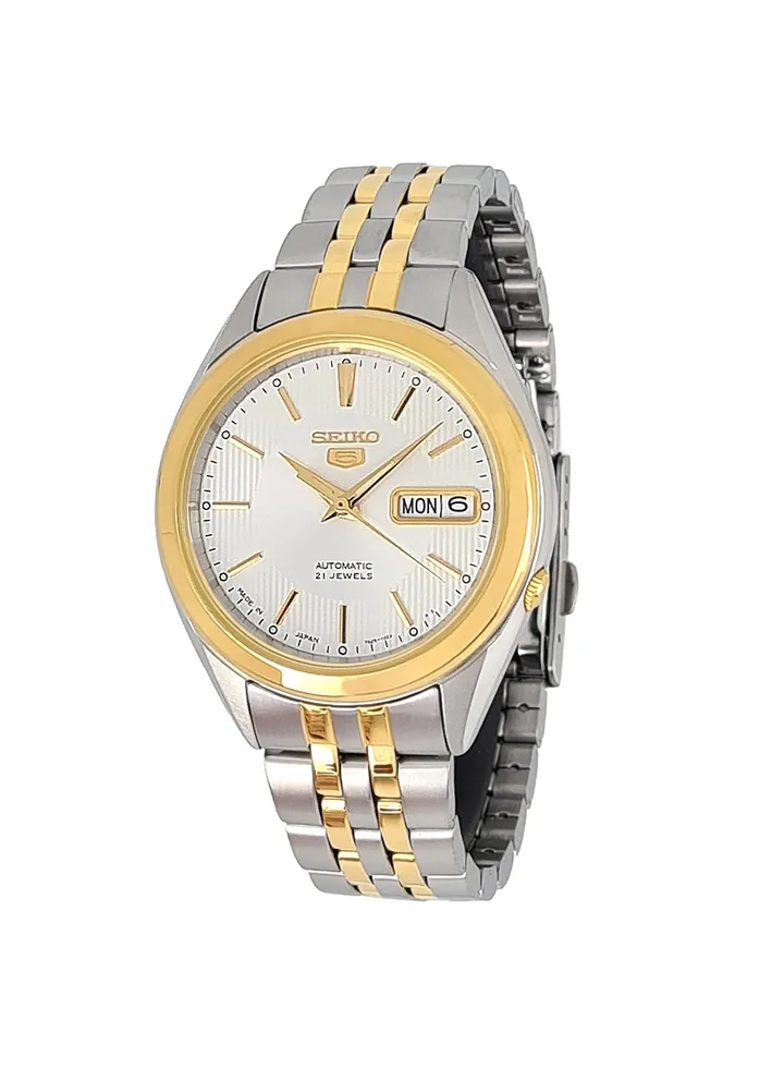Men's Round Shape Stainless Steel Analog Wrist Watch - Silver - SNKL24J1