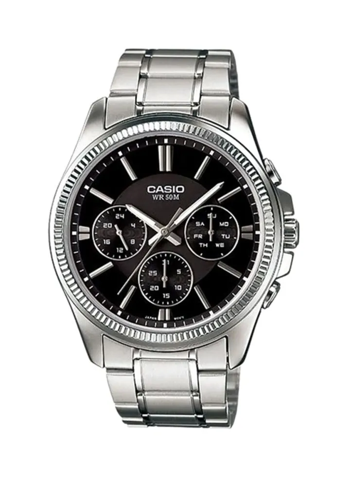 Men's Water Resistant Chronograph Watch MTP-1375D-1A - 42 mm - Silver 
