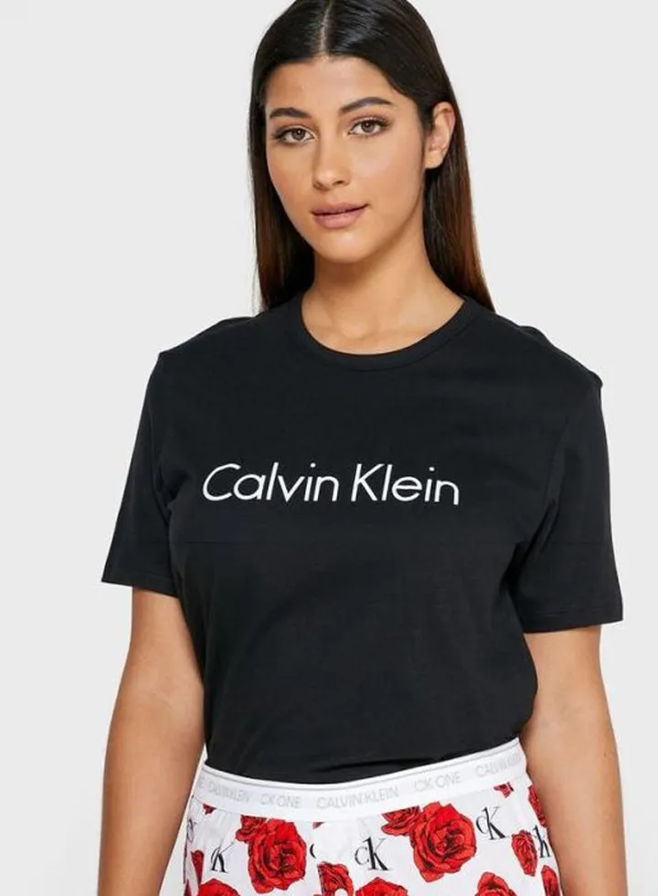 Crew Neck Logo T-Shirt Black/White