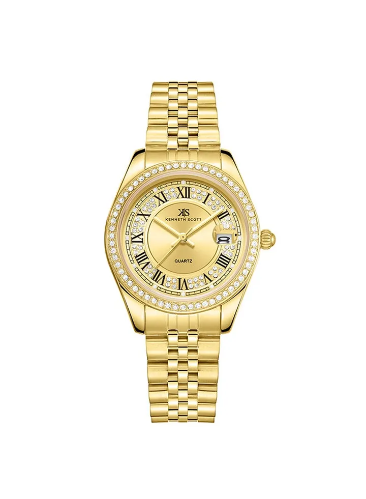 Women's Analog Tonneau Shape Stainless Steel Wrist Watch K23544-GBGC - 36 Mm