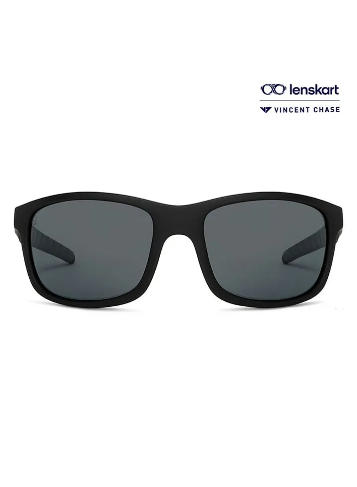 Mirage Full Rim Sport Polarized & UV Protected Sunglasses VC S14116 - Lens Size: 58mm - Black