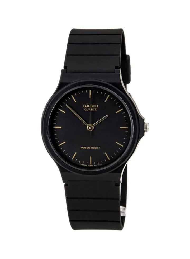 Men's Youth Water Resistant Analog Watch MQ-24-1E - 39 mm - Black 