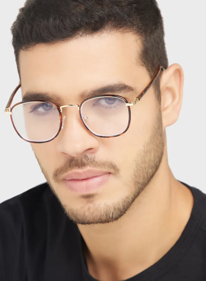 Anti Blue Round Lens Laptop Optic Glasses