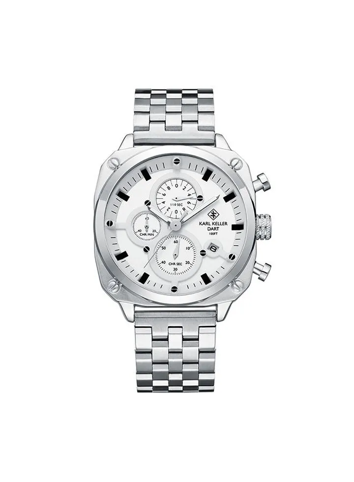 Men's Chronograph Square Shape Stainless Steel Wrist Watch KKFJ9602 - 44 Mm