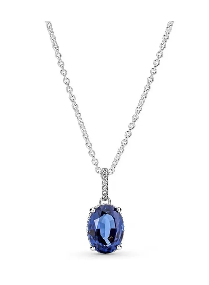 Pandora Timeless Women's Jewelry Sapphire 925 Silver Necklace 390055C01-45