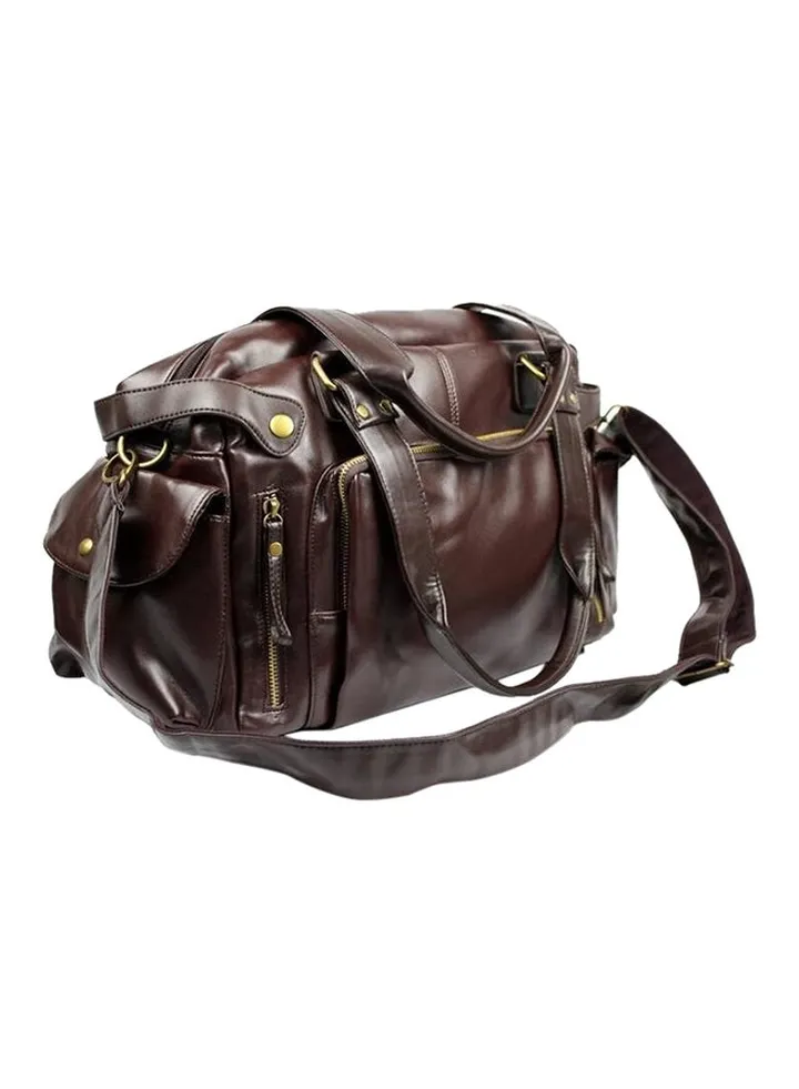 Faux Leather Duffle Bag 42x14x29cm