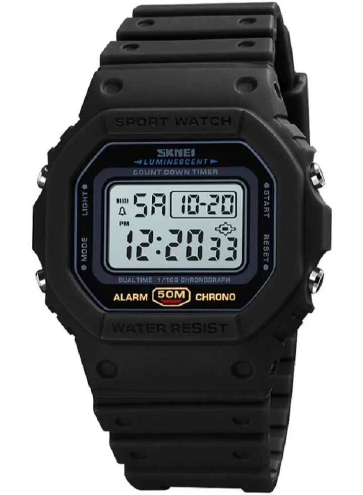 Watches for Men Fashion Sports Water Resistant Watch Black 1628
